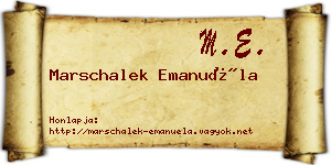 Marschalek Emanuéla névjegykártya